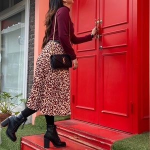 Leopard Midi Skirt